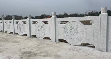 上饶芝麻白河道栏杆 石材栏杆