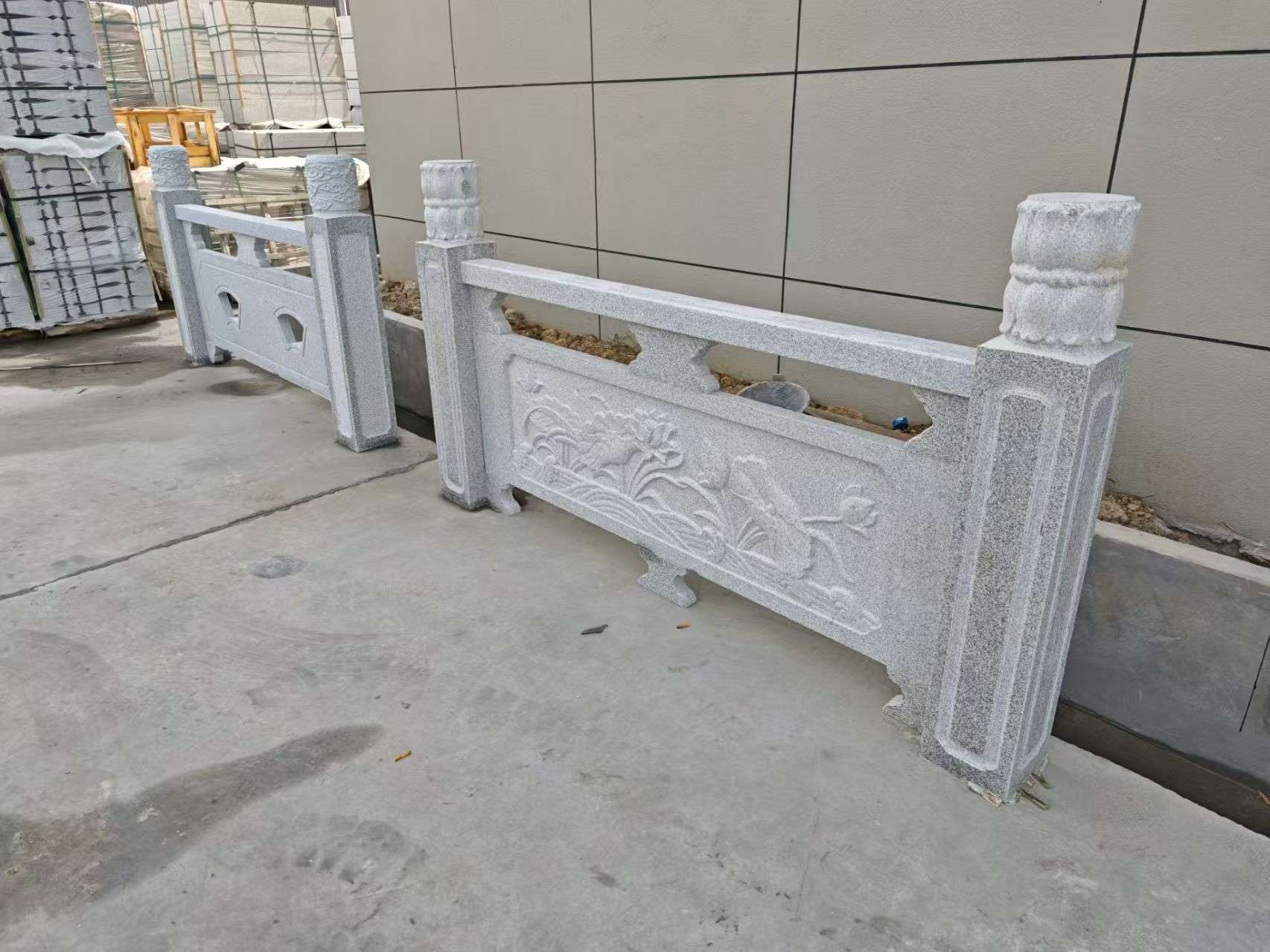 上饶芝麻白河道栏杆 石材栏杆